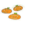 Cute jack-o-lanterns 